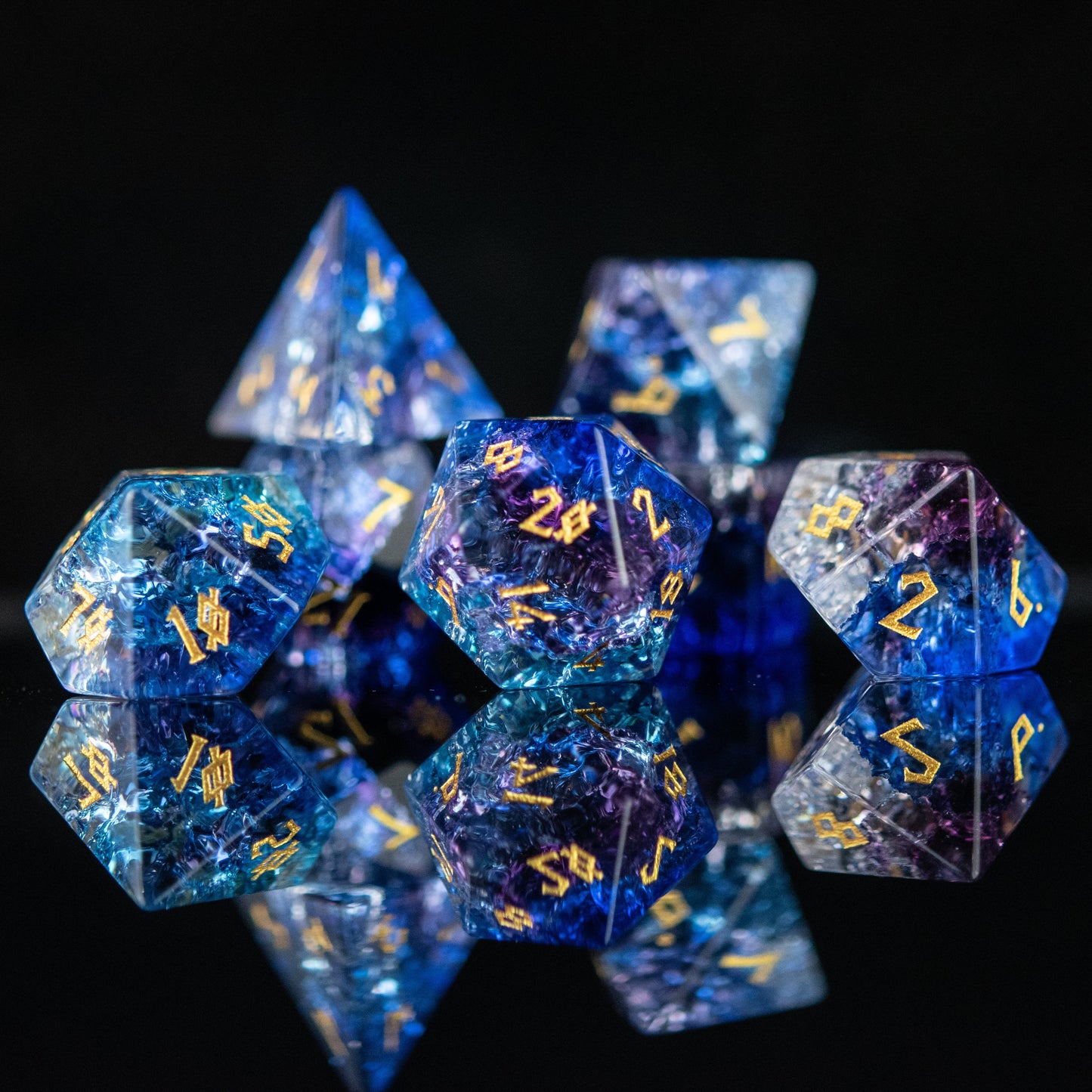 Cosmic Rift Glass Dice Set