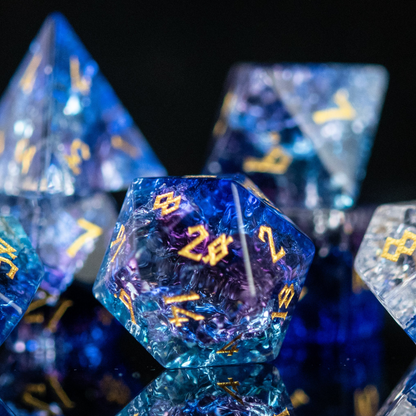 Cosmic Rift Glass Dice Set