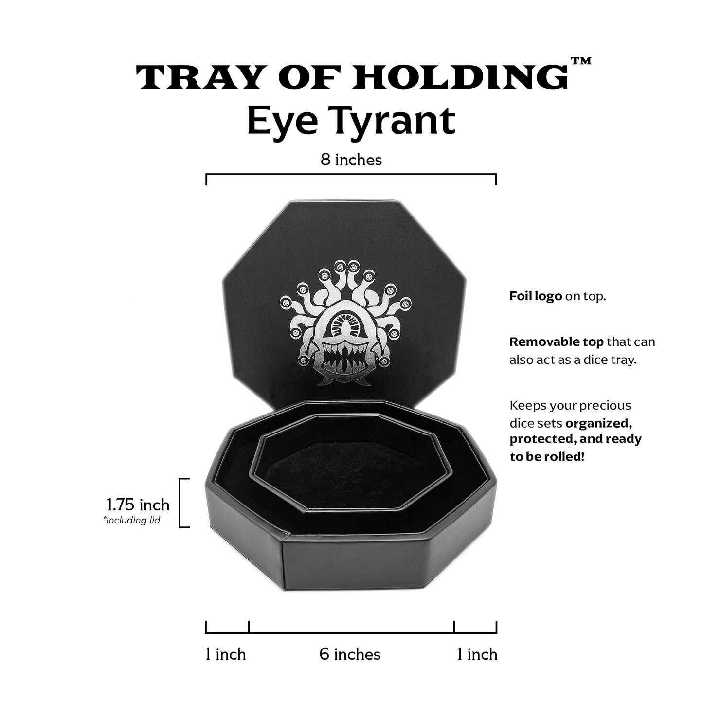 Silver Eye Tyrant Dice Tray | Tray of Holding™