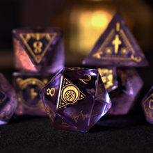 Astral Seal Purple Glass Dice Set