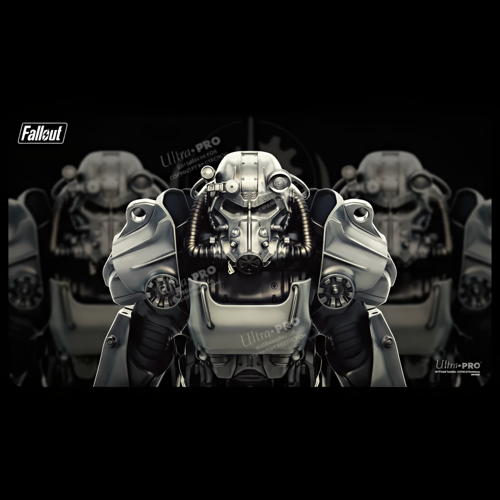 Ultra Pro: Fallout - Brotherhood of Steel Black Stitched Edge Playmat for Tabletop Gaming