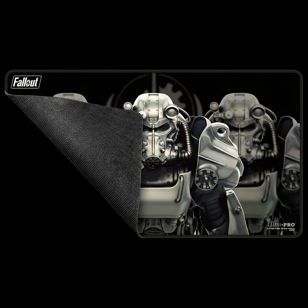 Ultra Pro: Fallout - Brotherhood of Steel Black Stitched Edge Playmat for Tabletop Gaming
