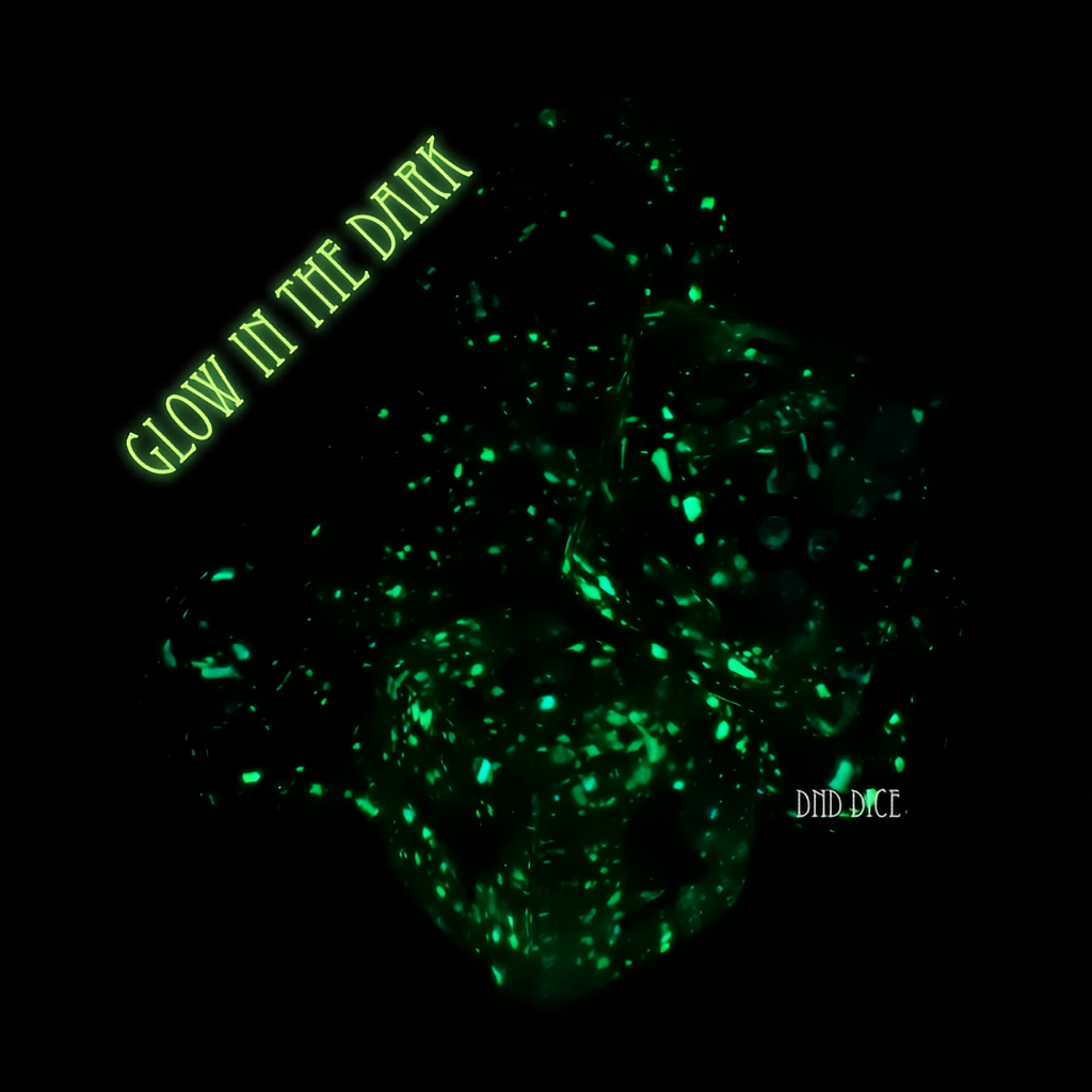 Glow In The Dark Resin Dice Set - Glowing