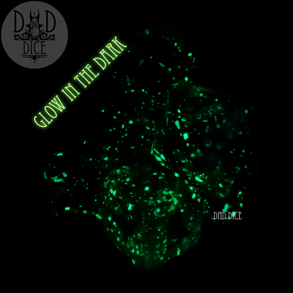 Nebula Nocturnal - Glow in the Dark - 7-Piece Chessex Dice Set