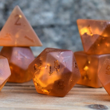 Molten Heart Glass Dice Set