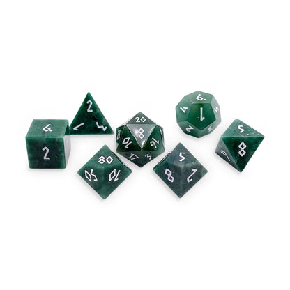 Green African Jade Dice Set | Gemstone Dice
