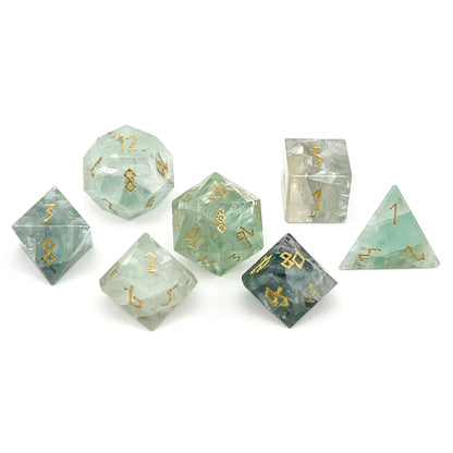 Green Fluorite Dice Set | Gemstone Dice