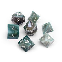 Green Striped Agate Dice Set | Gemstone Dice