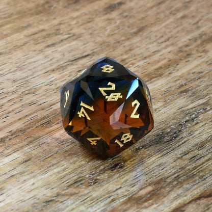Frostfire Prism Glass Dice Set