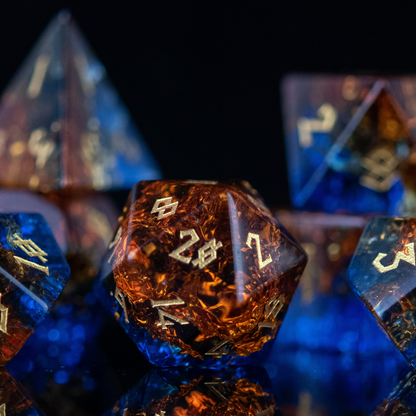 Celestial Rift Glass Dice Set