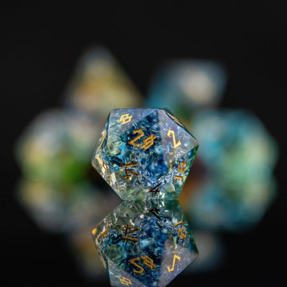 River's Stone Shattered Glass Dice Set