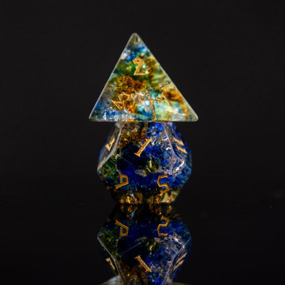 River's Stone Shattered Glass Dice Set