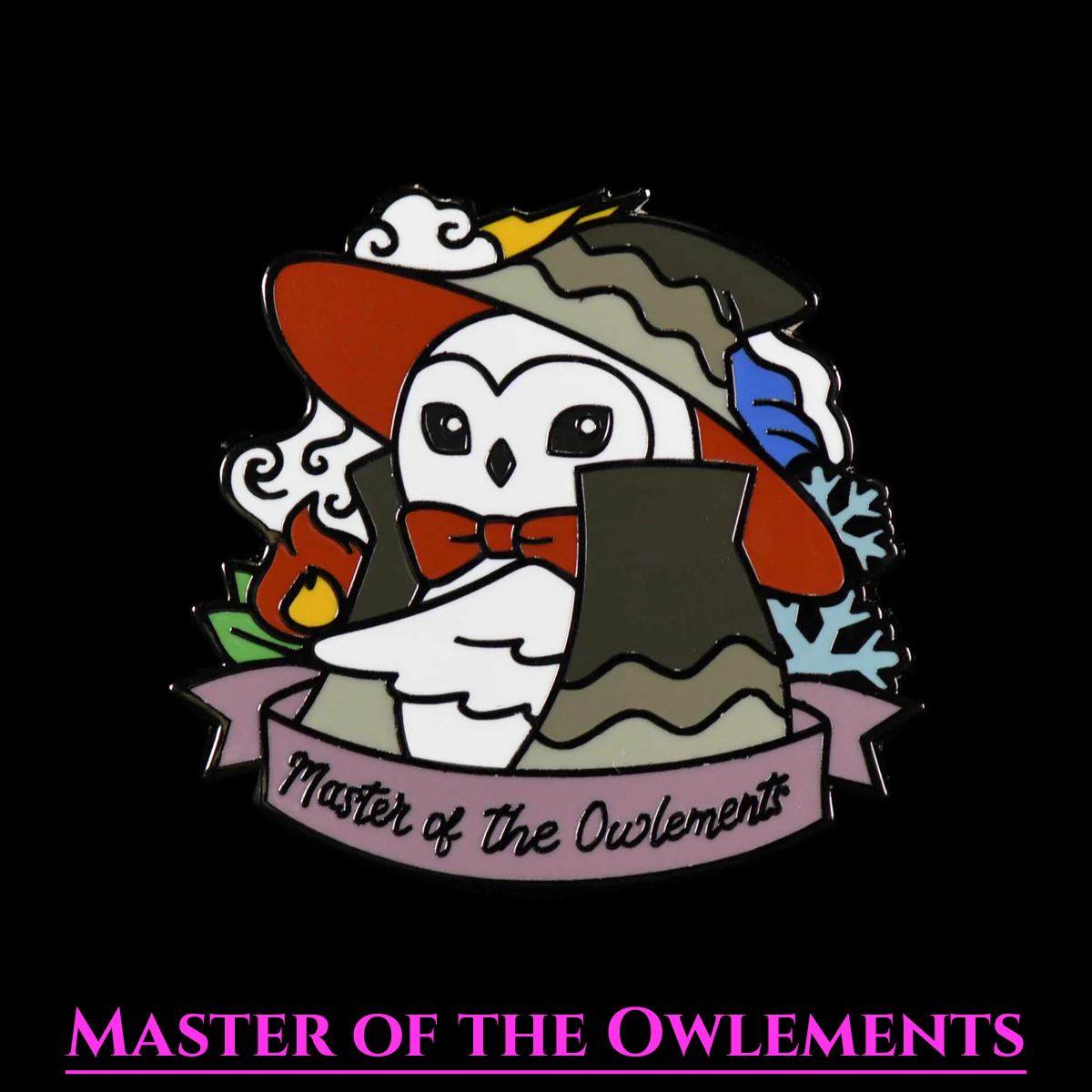 Owl Wizard Enamel Pin – DnD and TCG Accessory