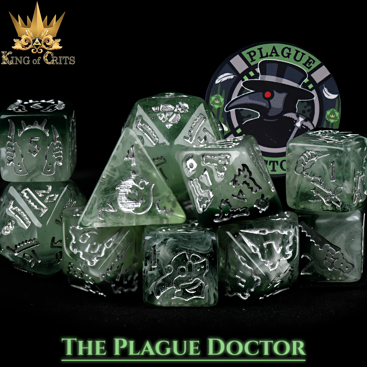 Plague Doctor - 11-Piece Dice Set