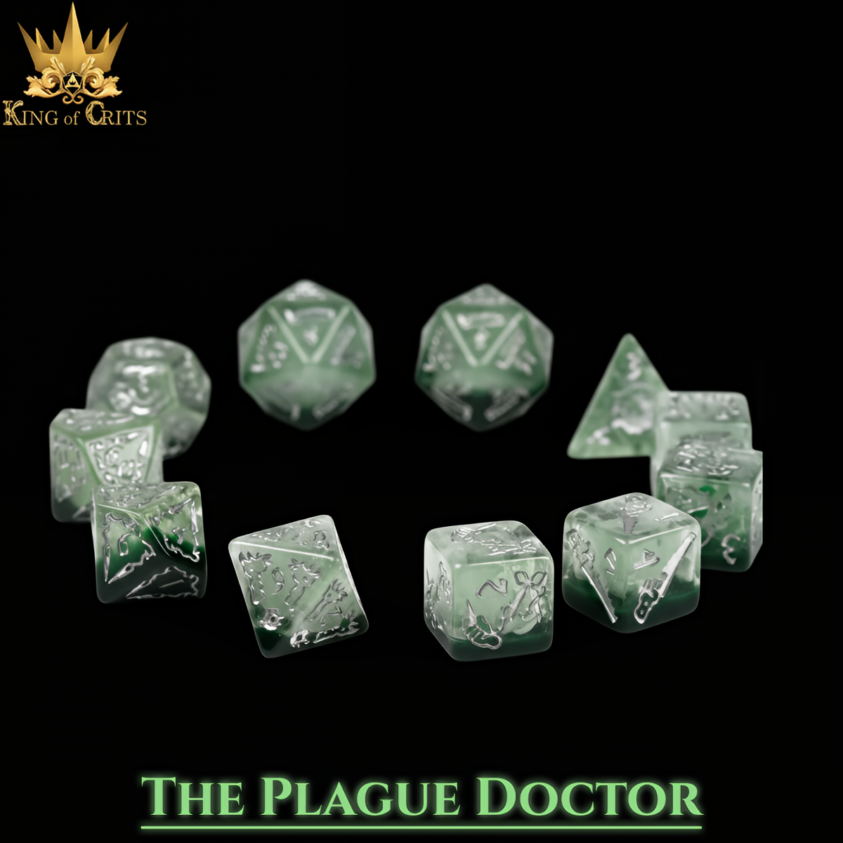 Plague Doctor - 11-Piece Dice Set