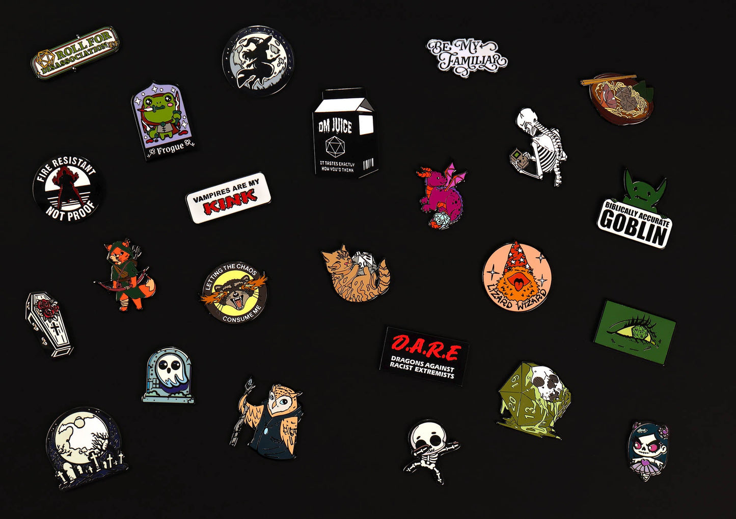 Premium Mystery Dice Set | DnD Dice + Pin + Sticker Bundle