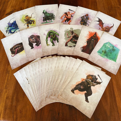 DnD Encounter Cards (Pack 1) | Challenge Rating 0–6