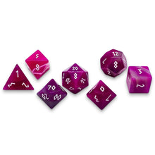 Pink Striped Agate Dice Set | Gemstone Dice