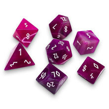 Pink Striped Agate Dice Set | Gemstone Dice
