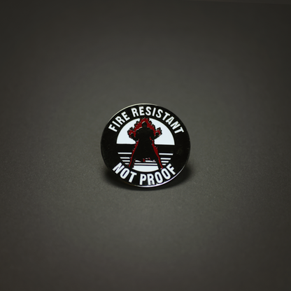Fire Resistant Enamel Pin | Not Fire Proof RPG Pin
