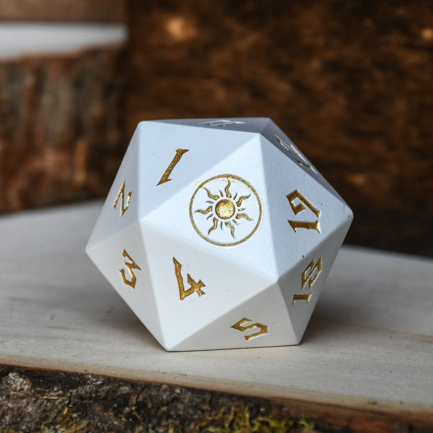 Plains Mana Spindown D20 | MTG Life Counter