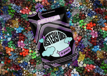 Premium Mystery Dice Set | DnD Dice + Pin + Sticker Bundle