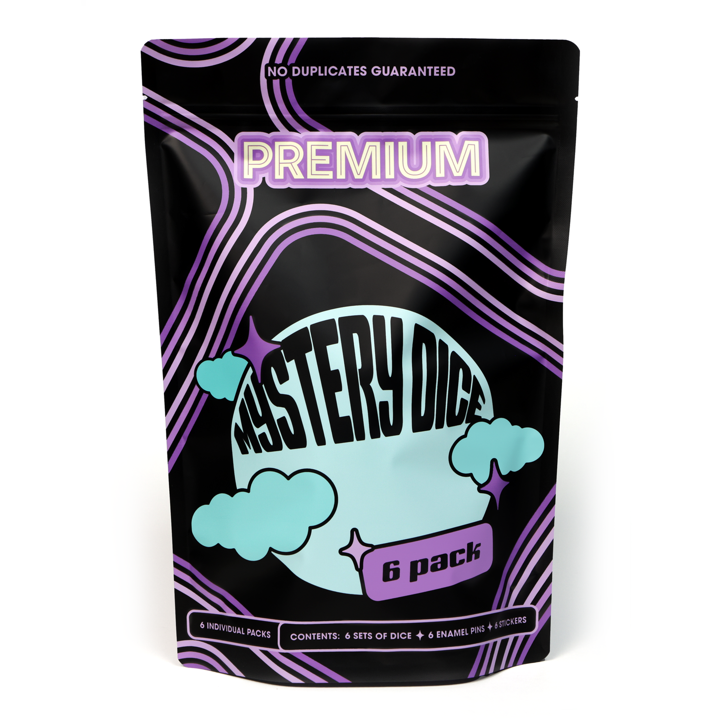 Premium Mystery Dice Set | DnD Dice + Pin + Sticker Bundle