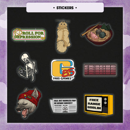 Premium Mystery Dice Set | DnD Dice + Pin + Sticker Bundle