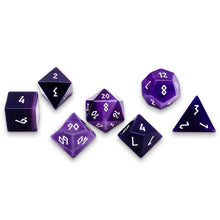 Purple Striped Agate Dice Set | Gemstone Dice