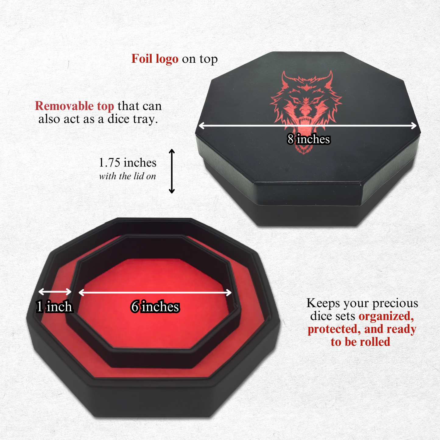 Red Fenrir Dice Tray | Tray of Holding™