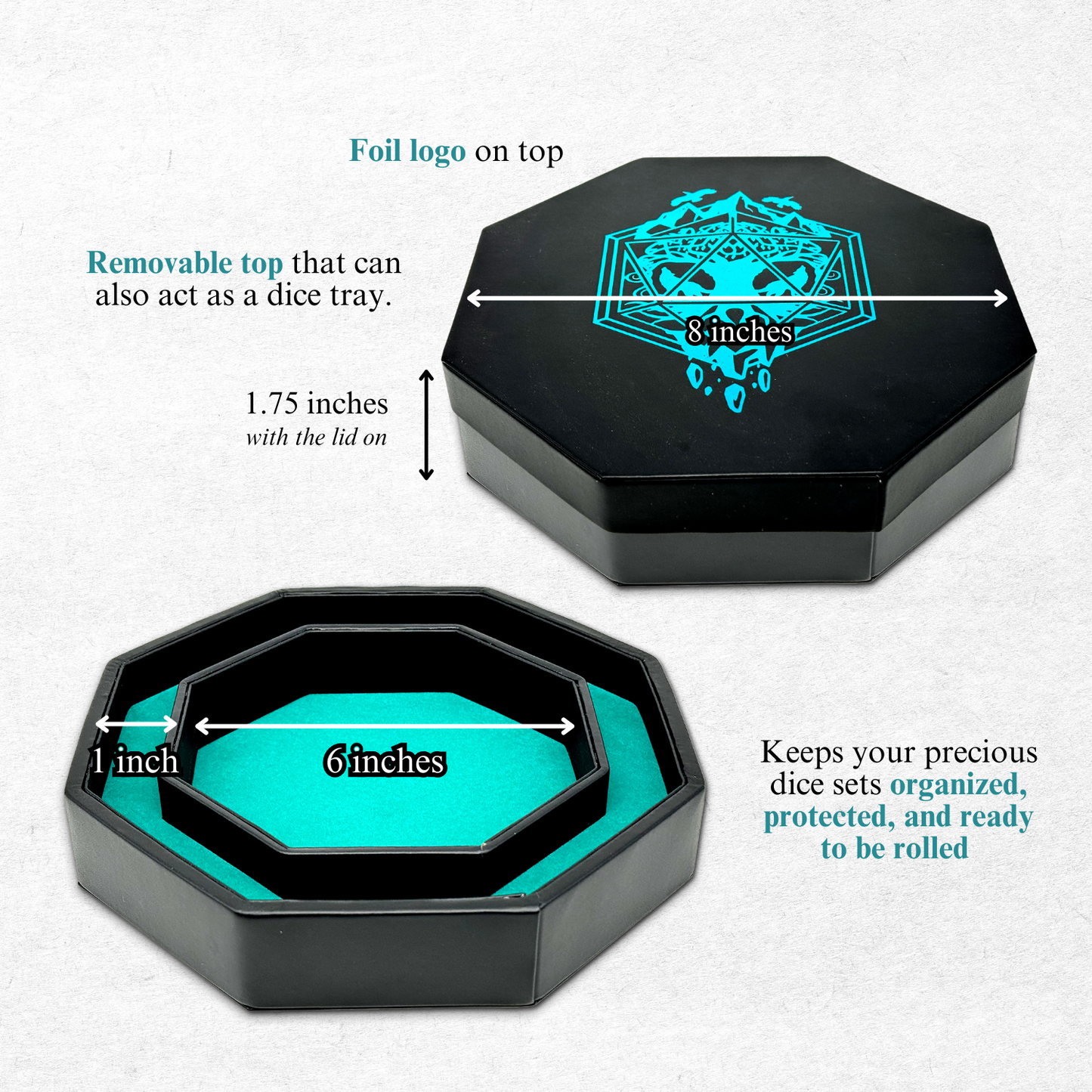 Roll for Adventure Holographic Dice Tray | Tray of Holding™