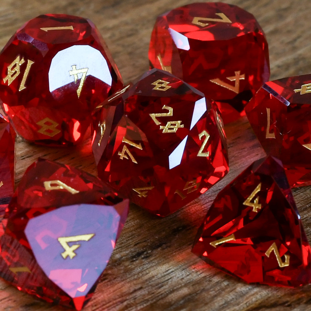 Ruby Regent Glass Dice Set