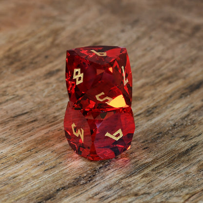 Ruby Regent Glass Dice Set