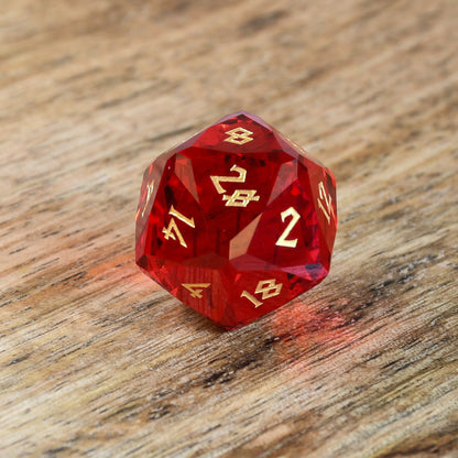 Ruby Regent Glass Dice Set