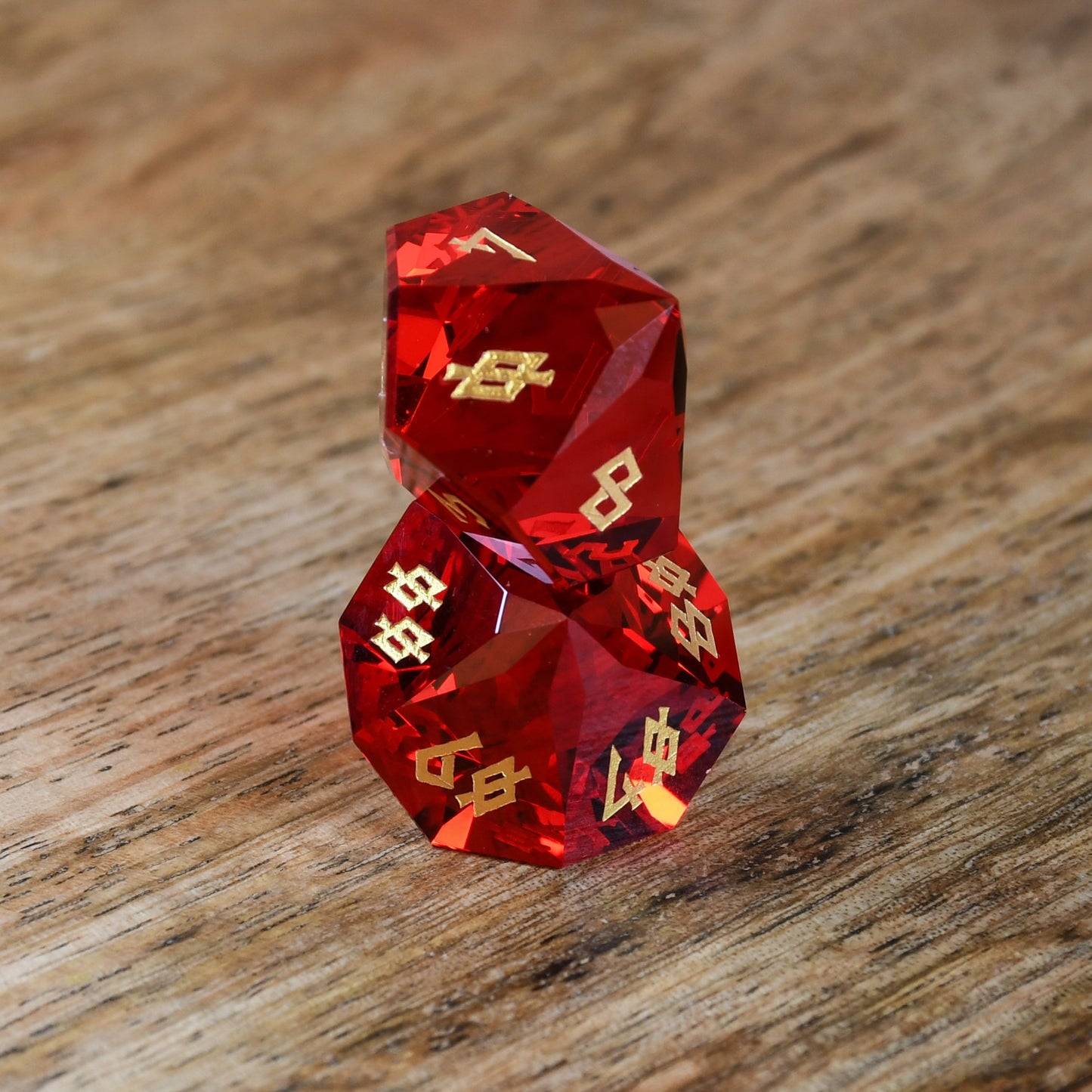 Ruby Regent Glass Dice Set