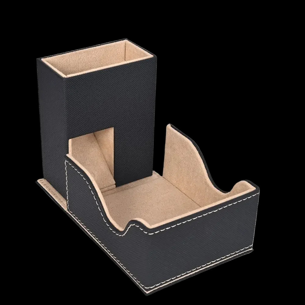 Foldable Faux Leather Dice Tower with Tray and Carry Bag – Portable Dice Roller