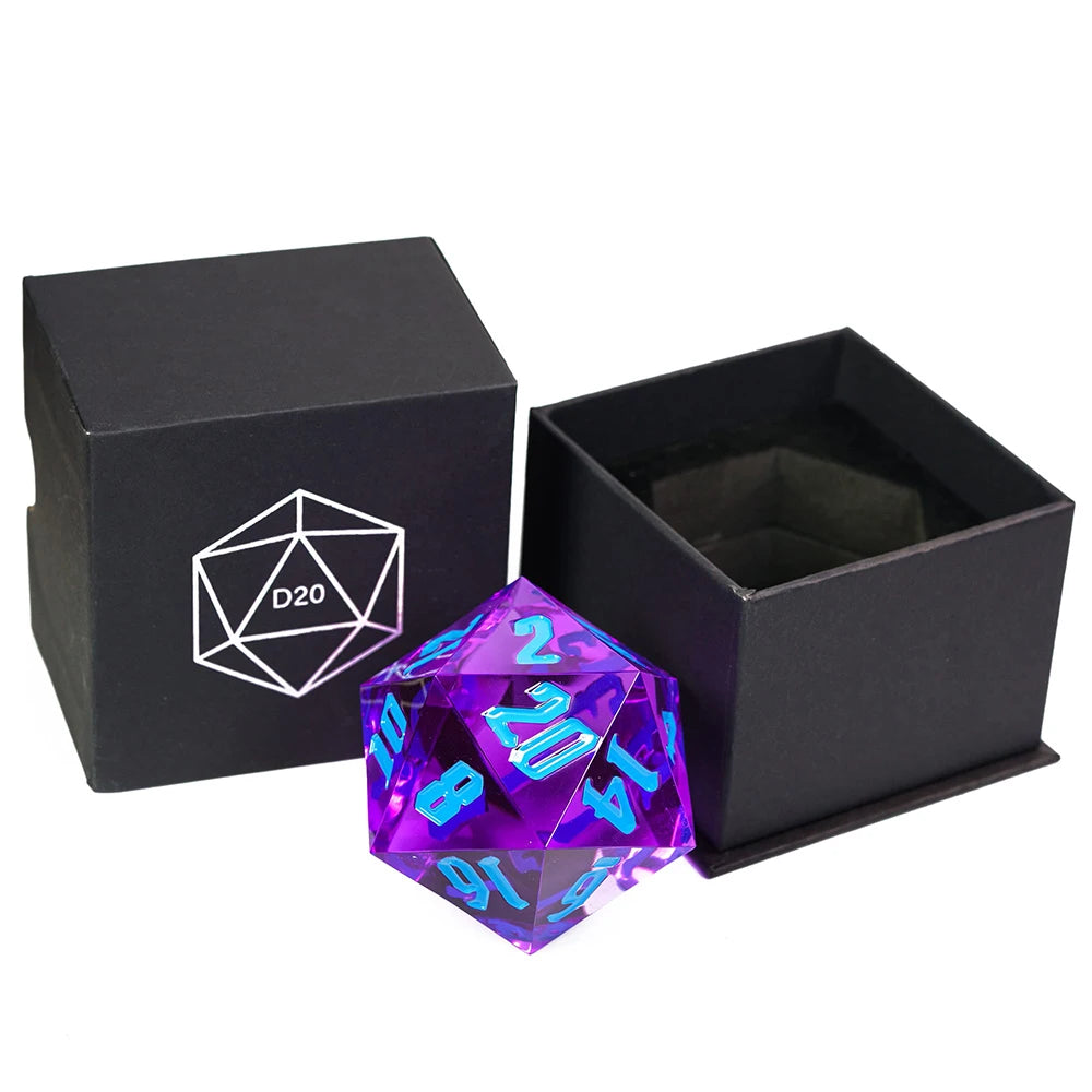 Crystal Giant D20 Die – Acrylic 20-Sided Polyhedral Dice