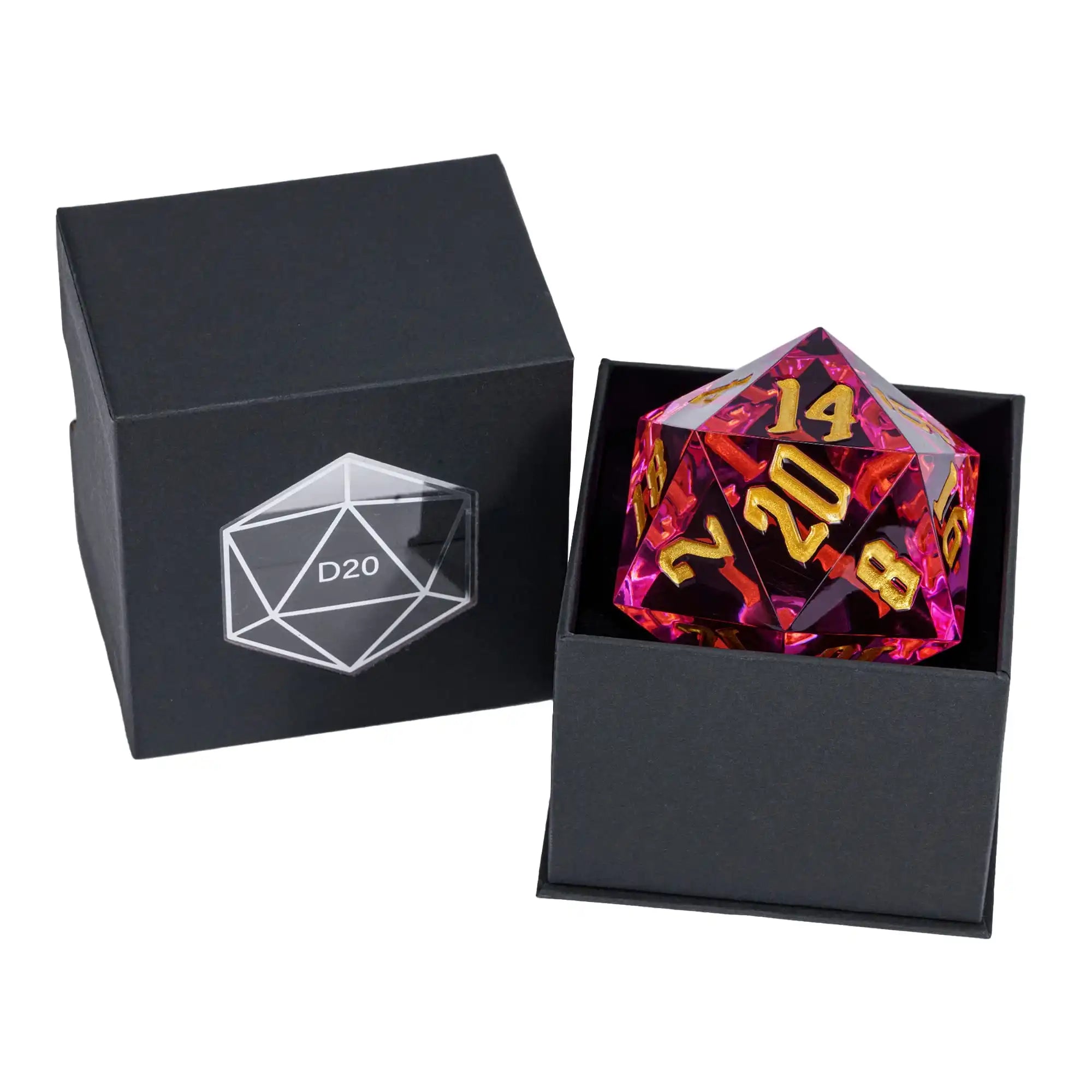 Crystal Giant D20 Die – Acrylic 20-Sided Polyhedral Dice
