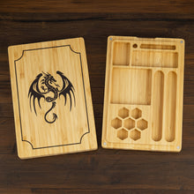 Bamboo Dice Case with Dragon Design