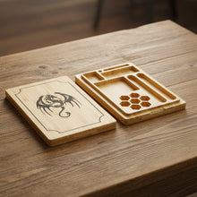 Bamboo Dice Case with Dragon Design Inner Case