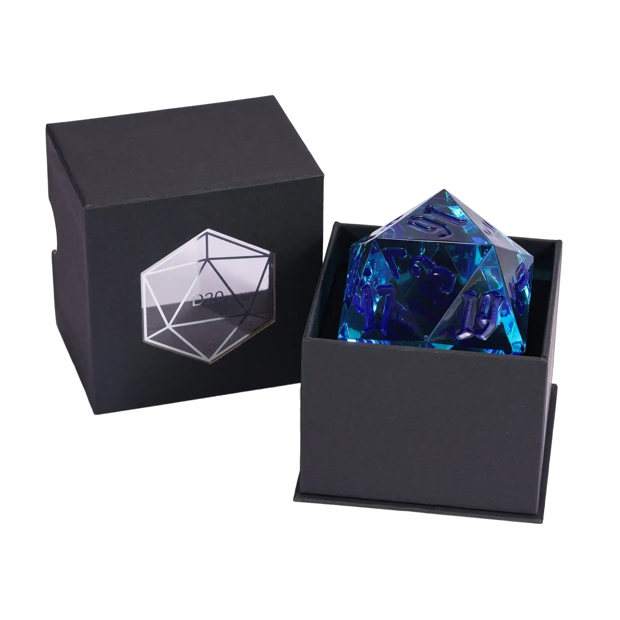 Crystal Giant D20 Die – Acrylic 20-Sided Polyhedral Dice