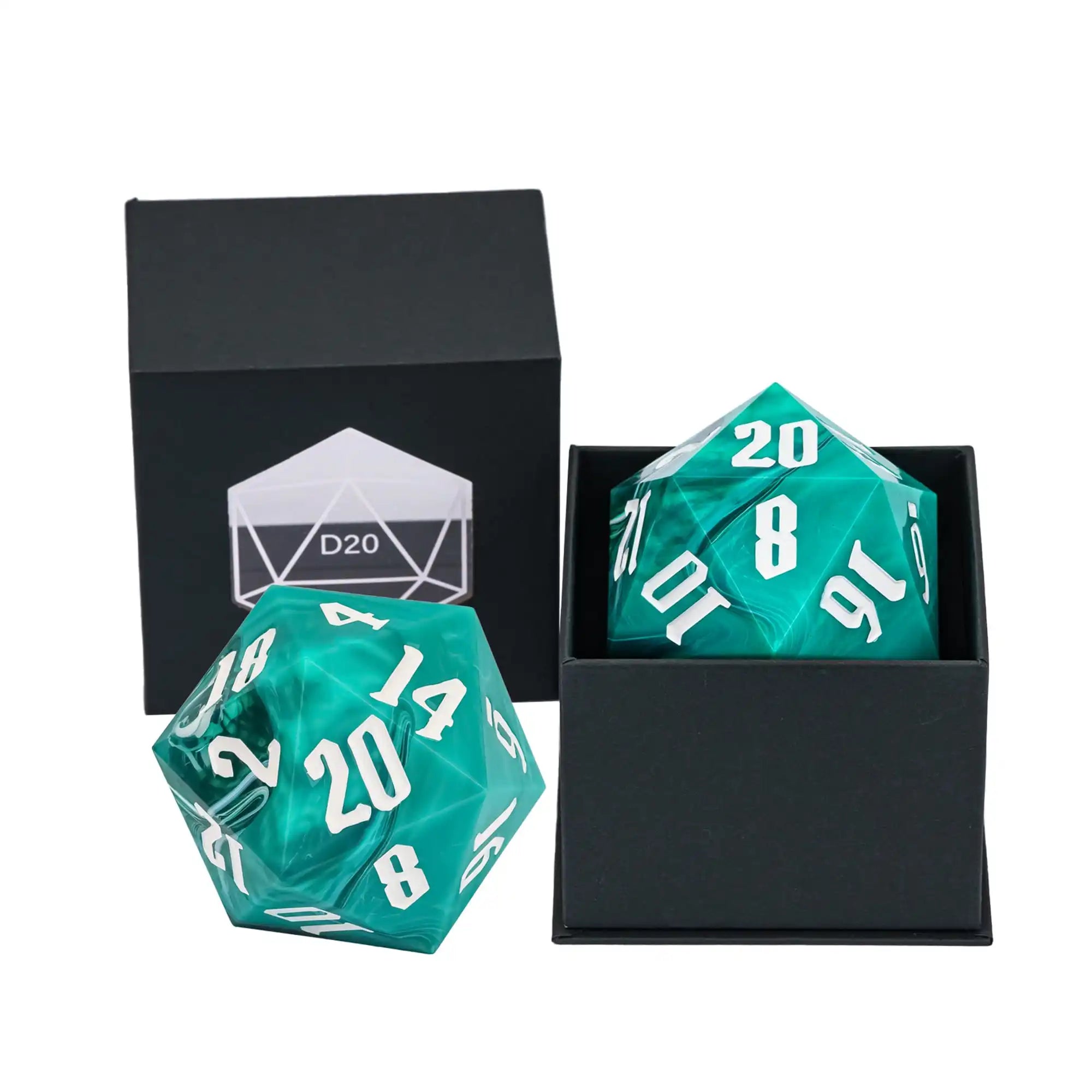 Crystal Giant D20 Die – Acrylic 20-Sided Polyhedral Dice