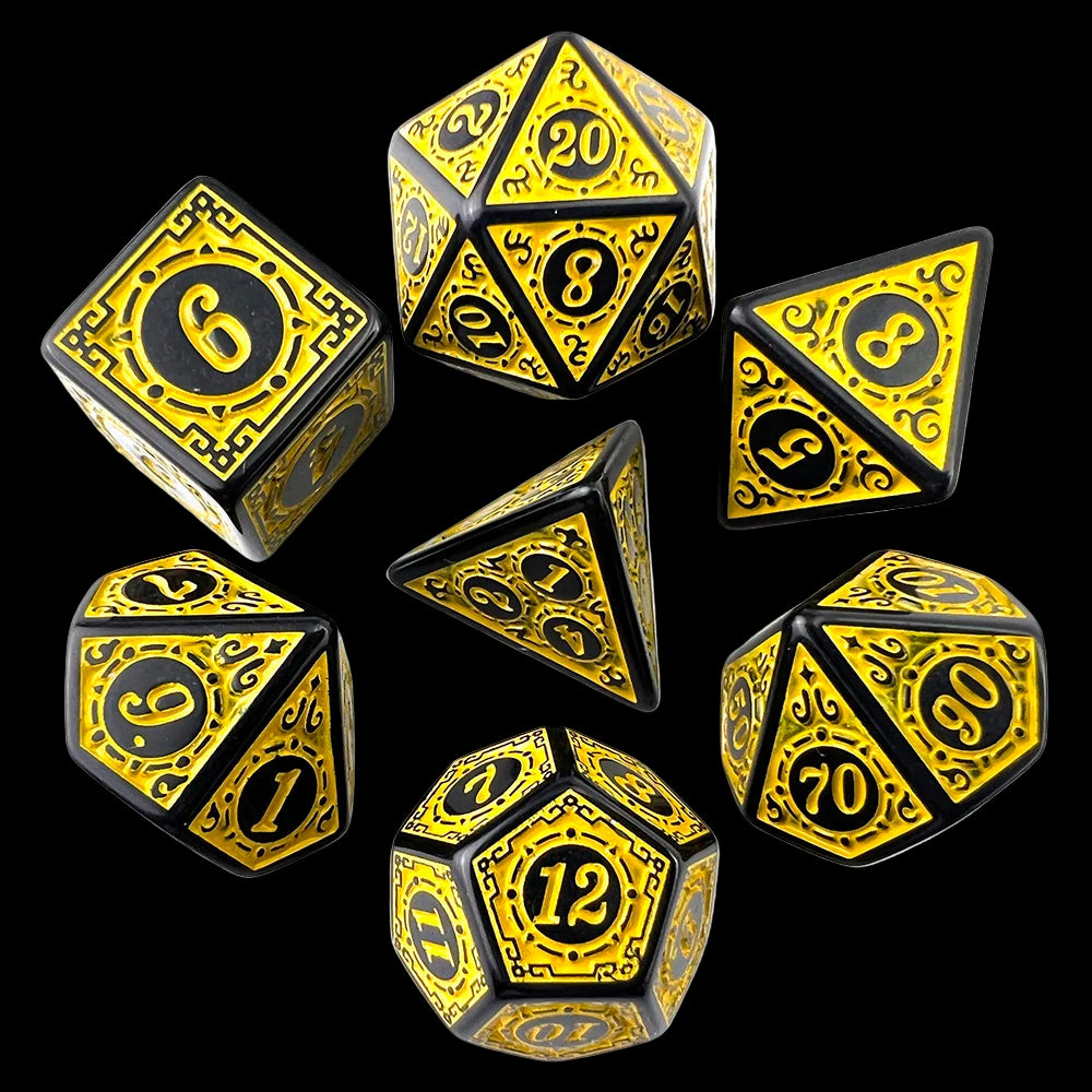 Retro Acrylic - 7-Piece Dice Sets