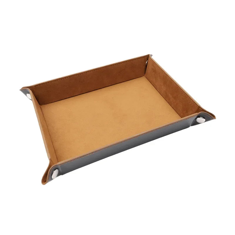 Colorful Foldable Faux Leather Dice Trays