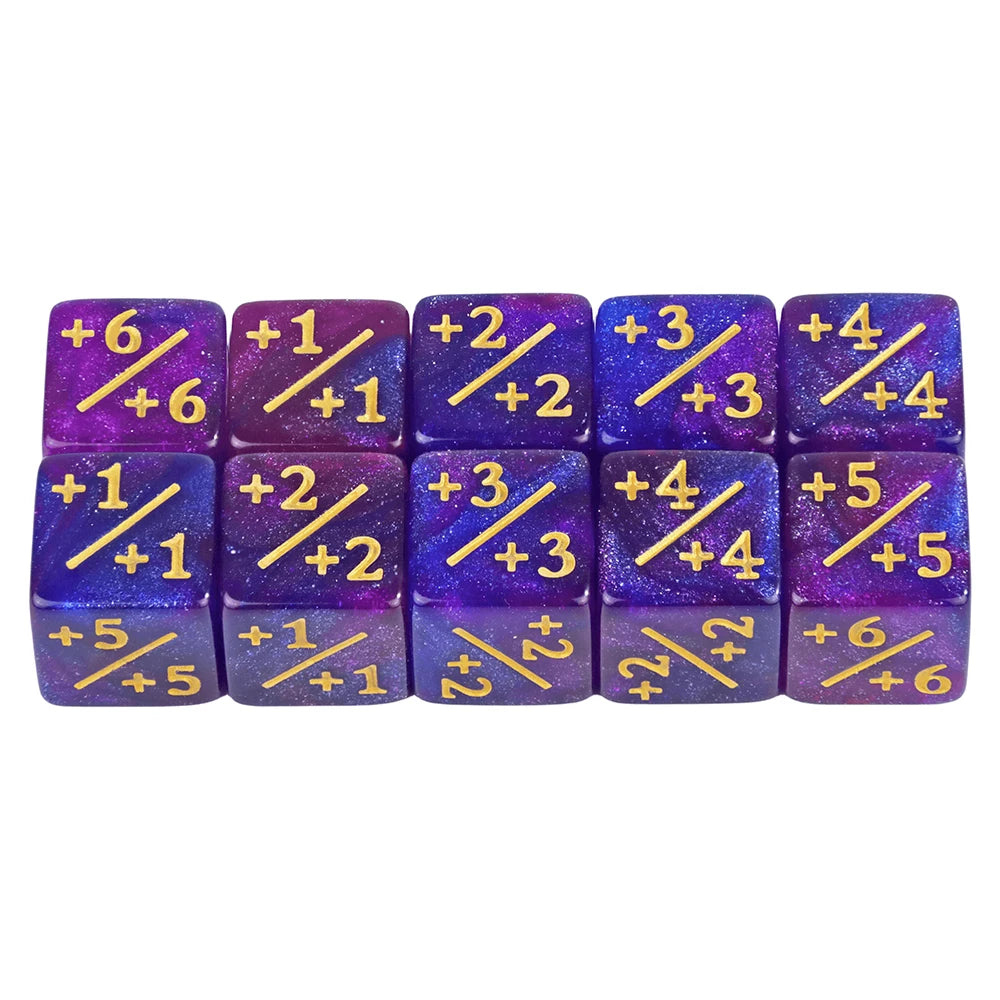 Acrylic Counter Dice Sets – 10-Piece D6 Token Dice Set