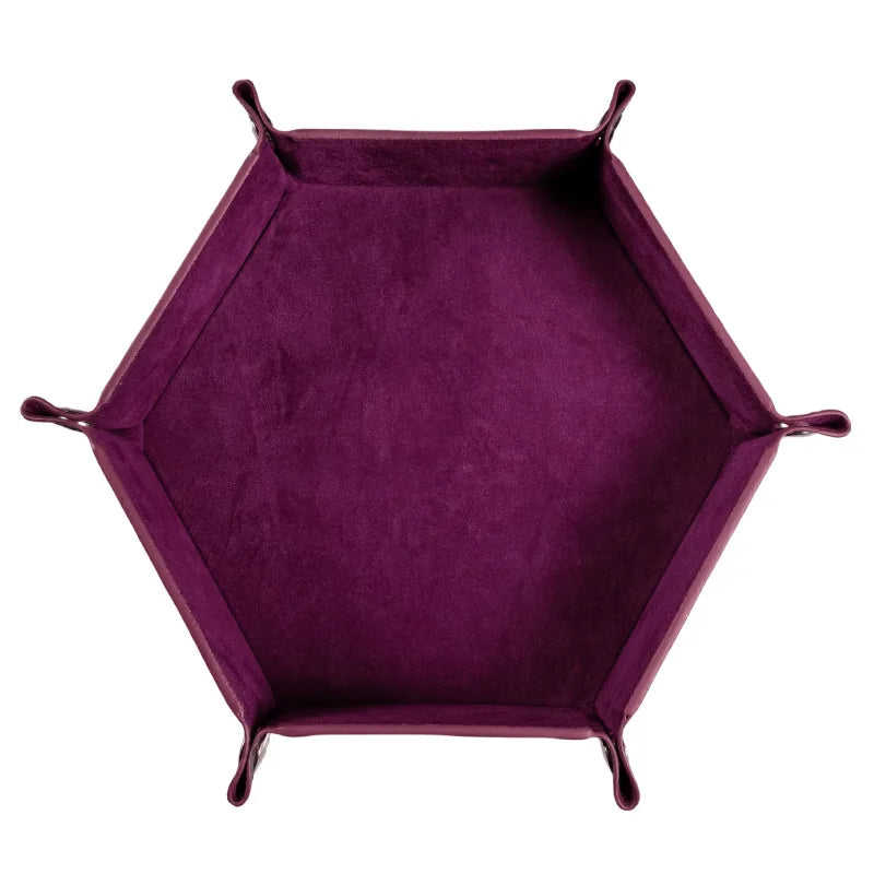 Colorful Foldable Faux Leather Dice Trays