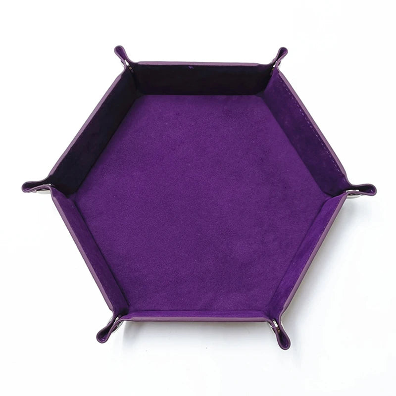 Colorful Foldable Faux Leather Dice Trays