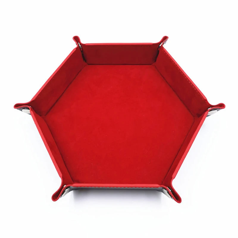 Colorful Foldable Faux Leather Dice Trays