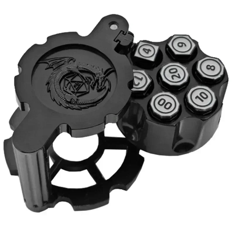 Metal Revolver Bullet Dice Set – 7 Piece Dice Sets
