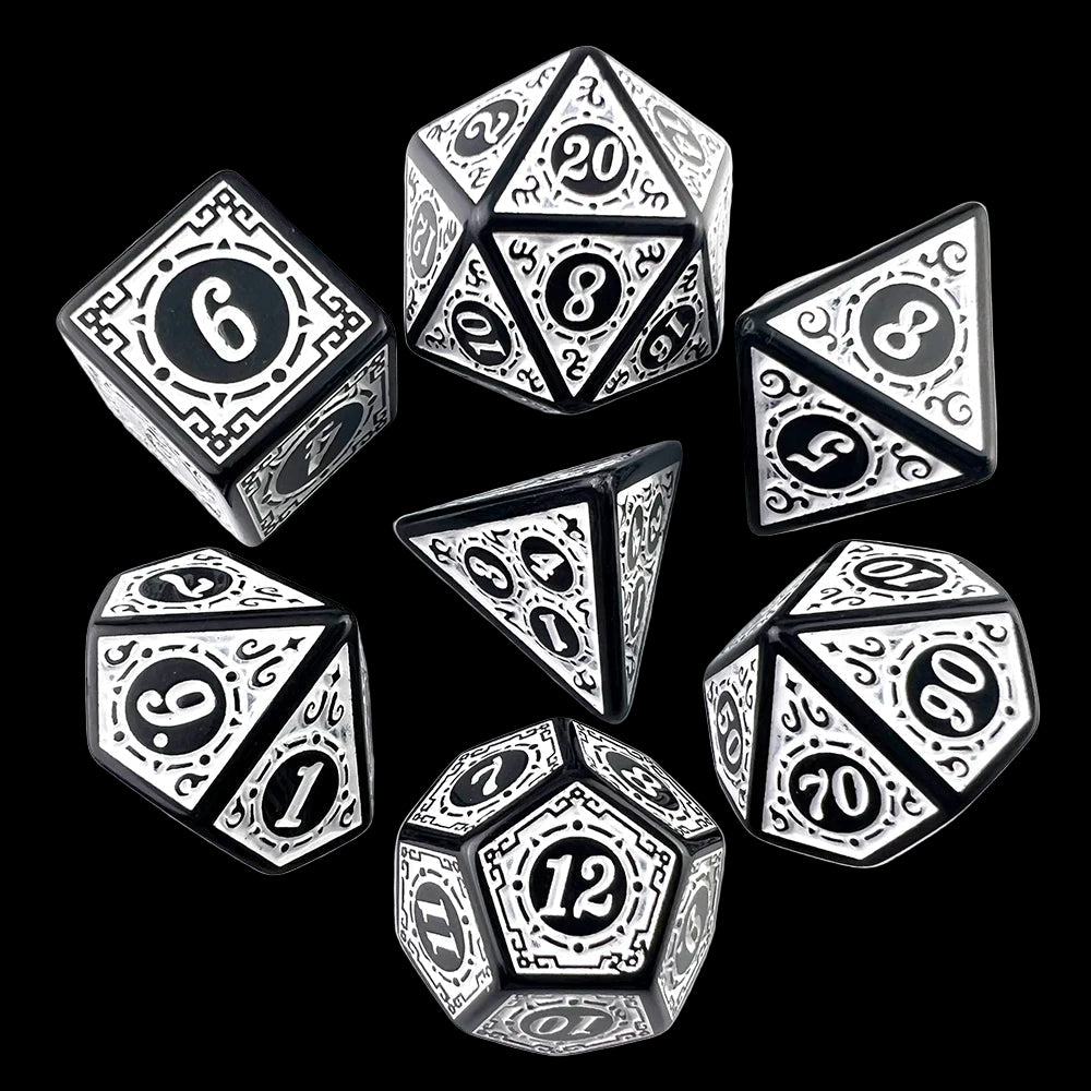 Retro Acrylic - 7-Piece Dice Sets